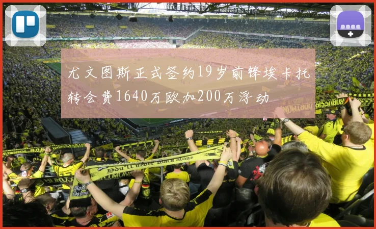尤文图斯正式签约19岁前锋埃卡托转会费1640万欧加200万浮动